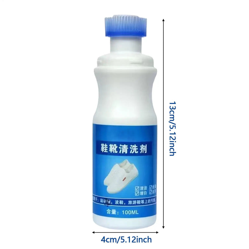 White Shoe Cleaner 100ml Foam Waterless whitening Remover gentle Efficient nursing Leather Shoe Cleaner for Leather Mesh Fabric