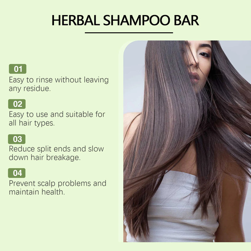 Rosemary Shampoo Bar Natural Scalp Care Deep Cleansing Strengthen Hair Roots Volumizing Formula Plant Solid Soap Travel Friendly