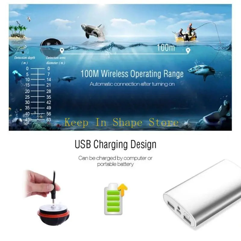 U1JC Portable Wireless Fish Finders Lake Sea Fishing - View 3 | SAMAG