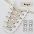 Elastic Shoelaces Without Ties Flat Shoe Laces for Sneakers Metal Buckle Lock Lazy Shoelace Mesh Precision Weaving Shoestrings