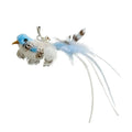 Plush Simulated Bird Cat Stick Head Cat Teaser Stick Colorful Cat Playing Teaser Wand Suction Cup Teaser Toy Interactive Cat Toy