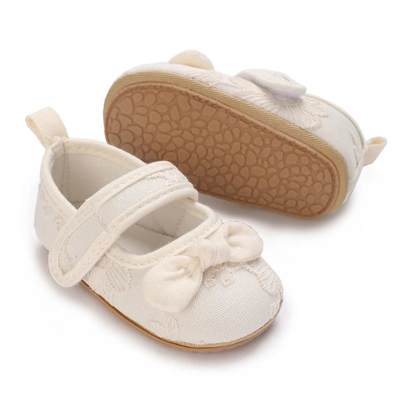 NEW Baby Baptist Shoes Girl Boy Shoes Lace Rubber Sole Anti-slip Toddler First Walkers Infant Crib Shoes Newborn Girl Moccasins