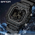 SANDA 2156 Fashion Mens Watch Military Water Resistant Sport Watches Army Big Dial Led Digital - Visuel 2 | SAMAG