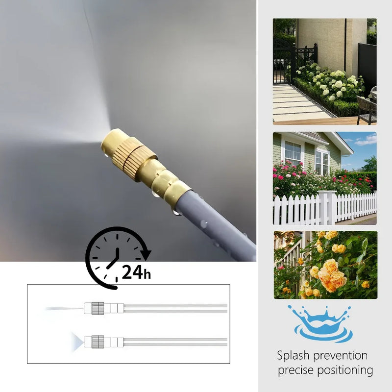 Dual Zone Independent Smart LCD Display Garden Watering Timer Atomization Spray Kit Mist Cooling System Irrigation Controller