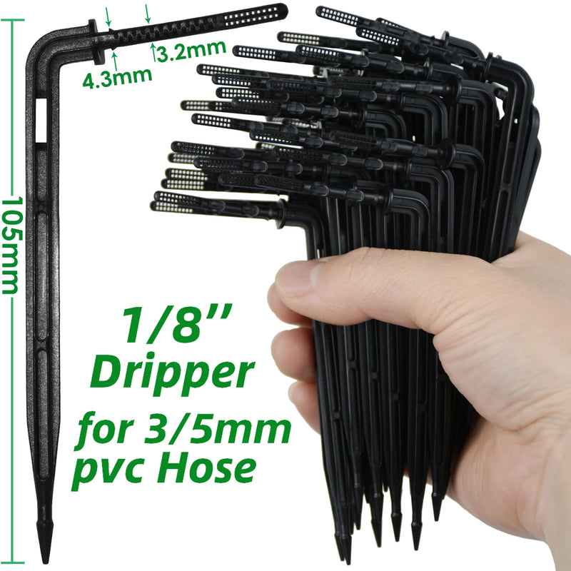 Garden Automatic Watering System Drip Irrigation Kit 4-Way 4/7mm to 3/5mm Hose Dripper for Pot Plant Vegetable Bonsai Greenhouse