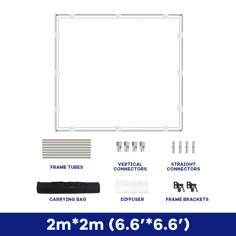 Detachable Diffuser Panel Portable Overhead Diffusion Butterfly Screen Scrim Frame Kit for Photography Studio Furniture Shooting