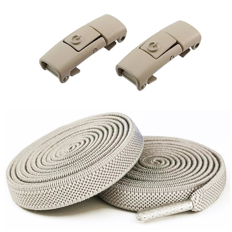 New Without Ties Elastic Laces No Tie Shoe Laces Press Lock Shoelaces Sneaker Kids Adult 8MM Widened Flat Shoelace for Shoes
