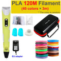 3D Pen 3d Printing Pen Children DIY Drawing Pens PLA Filament Birthday Christmas Boys Girls Gift For Kids With Travel Case