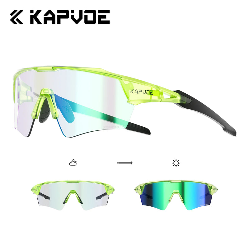 Kapvoe New Photochromic Cycling Sunglasses Men Women MTB - View 15 | SAMAG