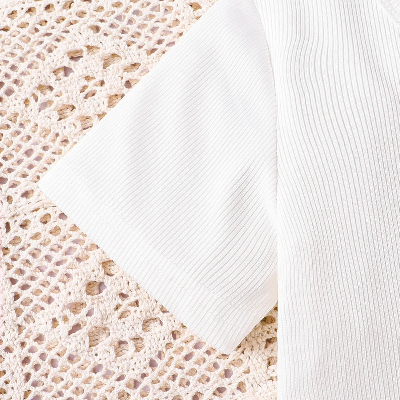 Summer Casual White T-Shirt for Girls with Daisy Print | SAMAG