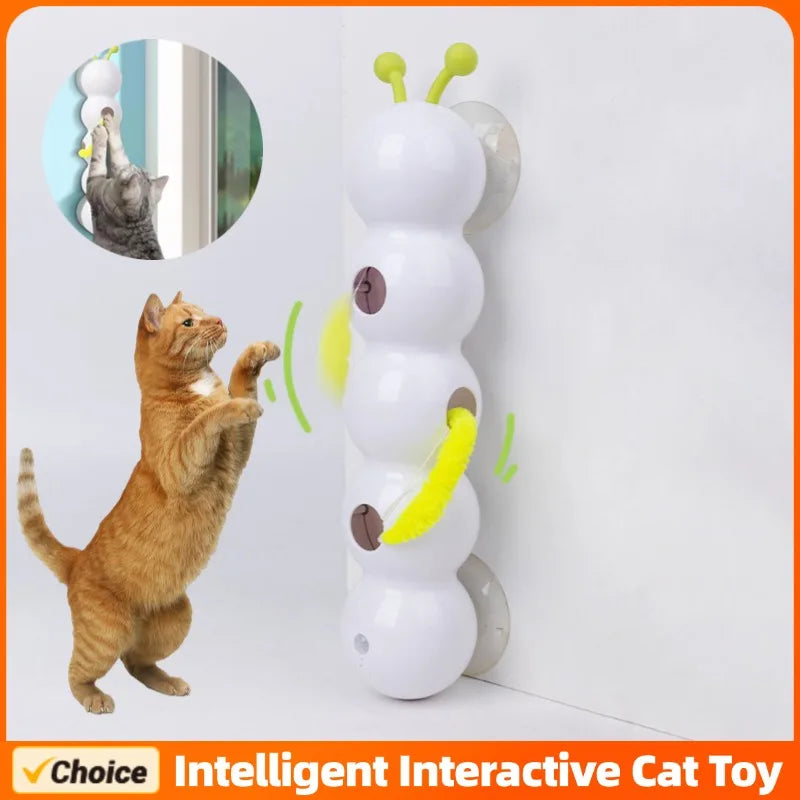 Intelligent Sensor Interactive Cat Toy Motion Activated Caterpillar Automatic Emerging from The Hole Teasing Cat Toy for Kitten