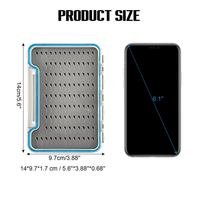 Goture Waterproof Fly Fishing Lure Storage Boxes Case Container Transparent  ABS Plastic Fish Hook Box Fishing Tackle Accessory