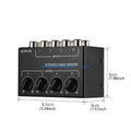 652F Metal 4 Channel Passive Stereo Mixers for Professional Sound Needs in Home Studios and On the Go Applications