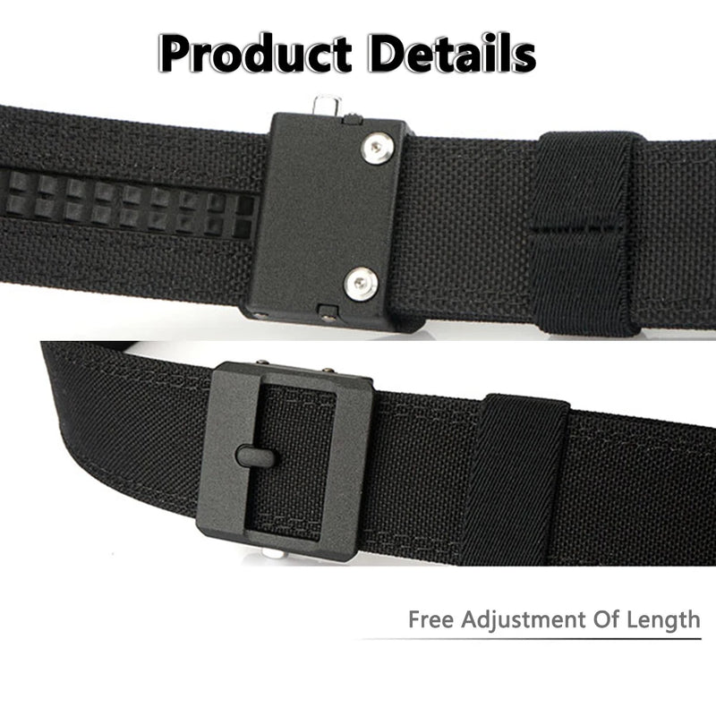 TUSHI Belt Hard Military Belt for Men and Women Tight Nylon Tactical Outdoor Belt Metal Automatic Buckle IPSC Belt Casual Girdle