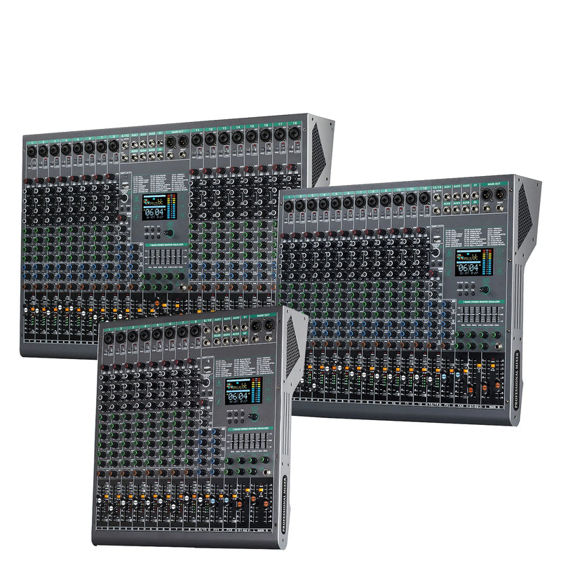 FSWIRI Professional DJ audio mixer 14/18-way mixer stage meeting Bluetooth USB flash drive MP3 tape effect  Sound mixer