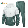 Spring and Autumn Men's Hooded Sports Leisure 2 - piece Sets New Fashion Jacket and Pants Hip Hop Casual Running | SAMAG