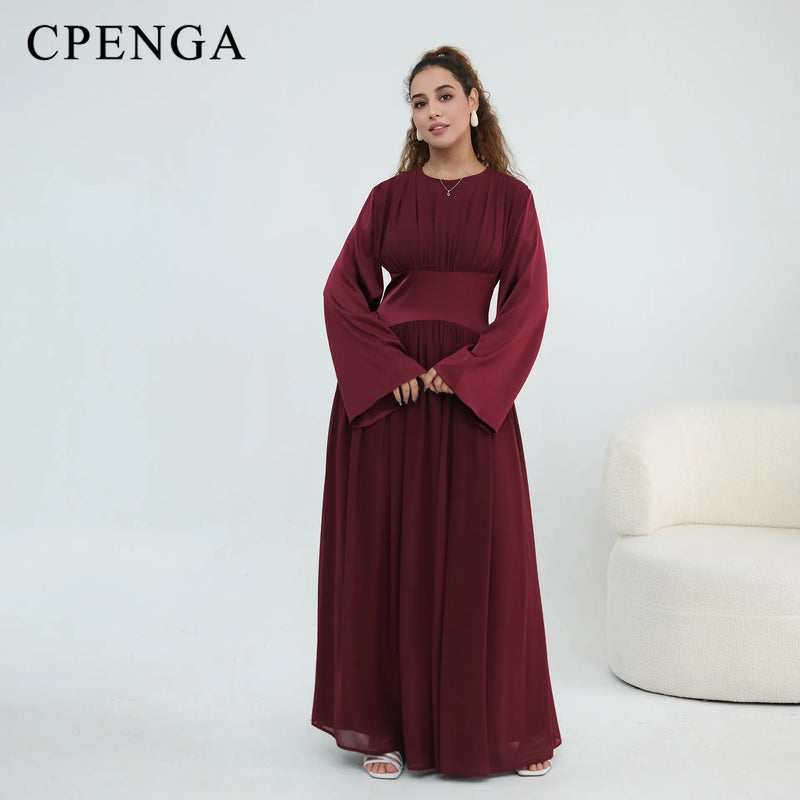 Luxury Dubai Abaya Kaftan for Women 2 Layer Modest | SAMAG