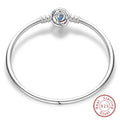 Bracelet Silver 925 Original 17-20CM Star Moon Sun Four Leaf Clover Green Zircon Bracelets Fit DIY Charms Birthday Jewelry Gifts