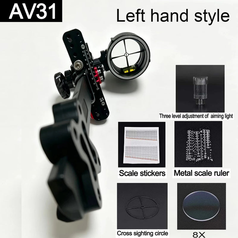 Single Pin Compound Bow Sight, Aluminum Alloy Long | SAMAG