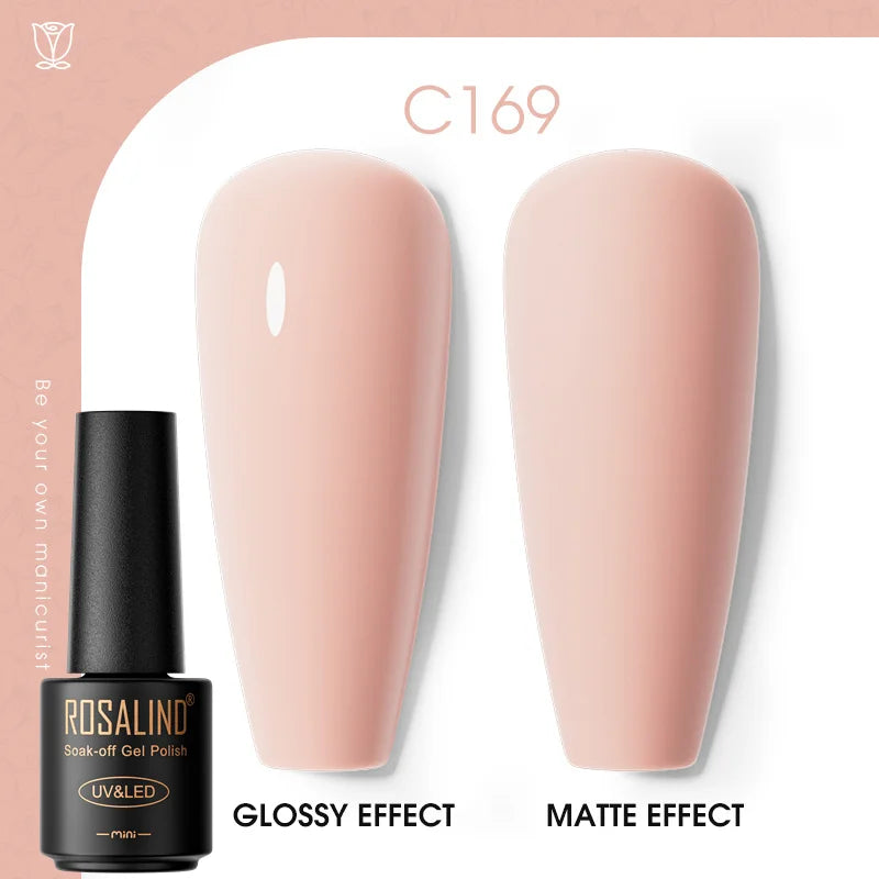ROSALIND Gel Polish Manicure for Nails Semi Permanent Vernis top coat UV LED Gel Varnish Soak Off Nail Art Gel Nail Polish