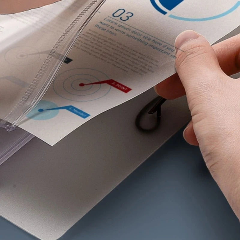 4 Rings Binder 12.59x9.76Inch Hold up 220Sheets Water Resistant for Student Teacher Office Workers Presentation Folder