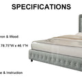 GEGOFORU Queen LED Bed Frame with Galaxy Projector, Bluetooth Speaker, USB Ports, 4 Drawers, No Box Spring Needed, PU Black