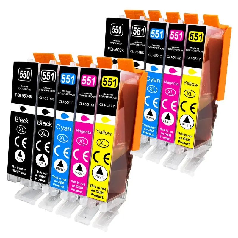 PGI550 CLI551 Compatible Ink Cartridges PGI-550 CLI 551 PGI-550 CLI-551 For Canon MG6350 MG7150 IP8750 Ip7250 printers