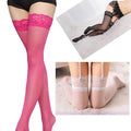 Sexy Lace Stockings for Women Thigh High Sheer Breathable Summer Socks JK Style Fashion Versatile Lingerie Black White Red