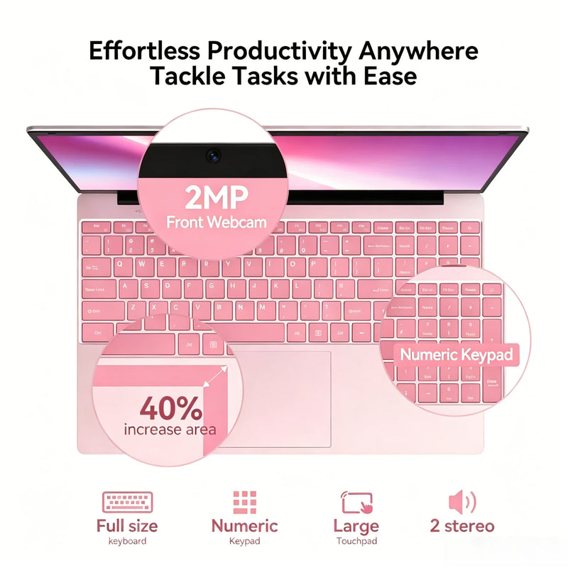 HOT Windows 11 15.6 Inch Ultra Slim Laptop Intel Core i9 9900 32GB RAM 2TB SSD 1920x1080 HD Gaming Computer Gamer Office