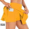 Cloud Hide Pocket Tennis Skirts Women Sports Golf Pleated Skirt Candy Color Fitness Shorts High Waist Quick Dry Running Skort