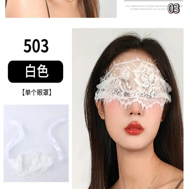 Lace Eye Mask Lady Blindfolds Hollow Lace Masquerade Sexy Face Mask Cosplay Prom Party Props Adult Games
