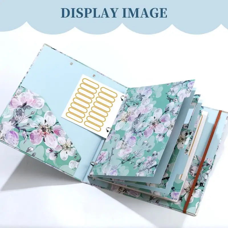 3 Ring Binder Portable 3Ring View Binder Non-Stick File Folders Letter Size Refillable Office Supplies with Divider School