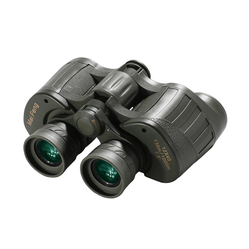 Maifeng 12x40 Binoculars Camping Hunting Telescope with Universal Phone Adapter BAK4 Prism FMC Lens HD Waterproof Fogproof