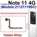 Fingerprint Sensor Flex Cable For Xiaomi Redmi Note 11 11 Pro 11Pro Plus 4G 5G Fingerprint Sensor Power Button Flex Ribbon Parts