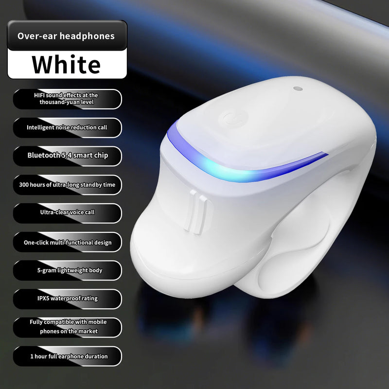 Wireless Bluetooth 5.3 Headset Talking Clip-On Earphone Long Time Wear Ultra Long Battery Life Headphones For iPhone Huawei OPPO