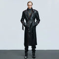 LUZHEN Fashion Luxury Elegant Niche Outline Color Contrast Design Knee-length Windbreaker Coat Men's 2025 Trench Clothes JY4965