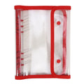 A5 6-Ring Transparent PVC Binder Cover Dual Snap Closure Clear Notebook Organizer for Paper Documents Planner Protection