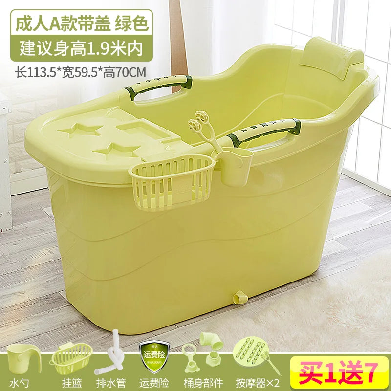 Extra Large Adult Bathtub Thickened Soaking Tub Portable Bath Tub for Adults Big Deep Bathtub Home Spa Bathing Tub