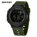 SANDA 6337 Fashion Men's Electronic Watch Sports Alarm Clock 50M Waterproof Stopwatch Timer Men's and Women's Watch