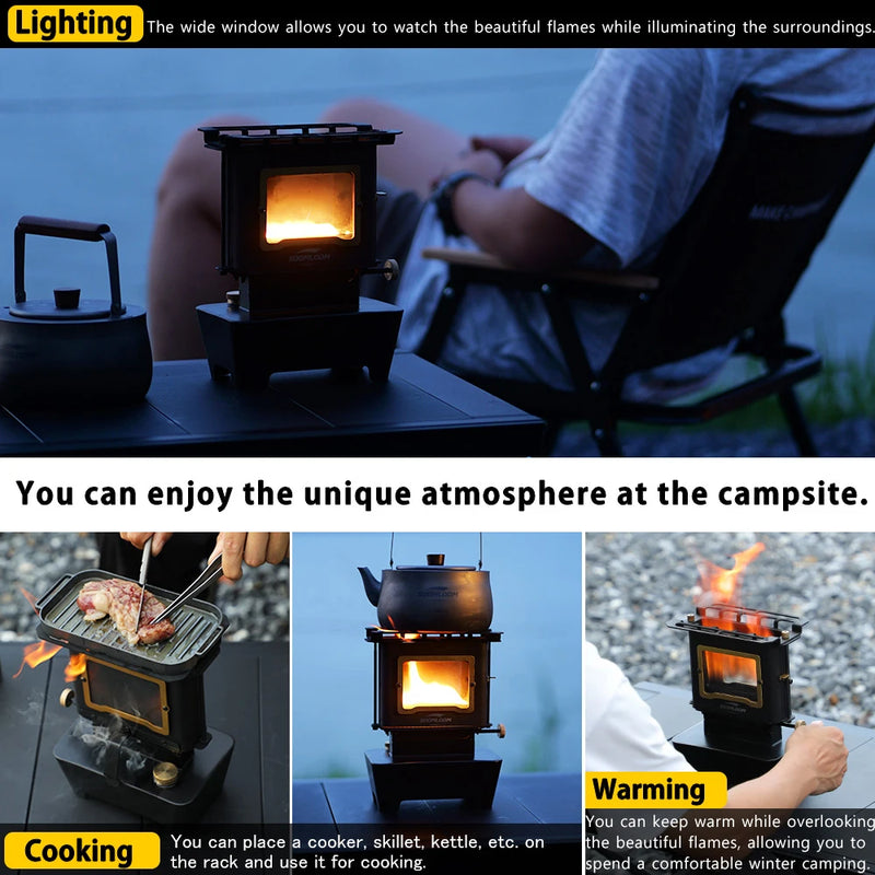 Soomloom Retro Firedance Oil Lamp Stove Multi-Purpose Outdoor Portable Camping Lantern Emotion Lights Burner Stove Camping Suppl