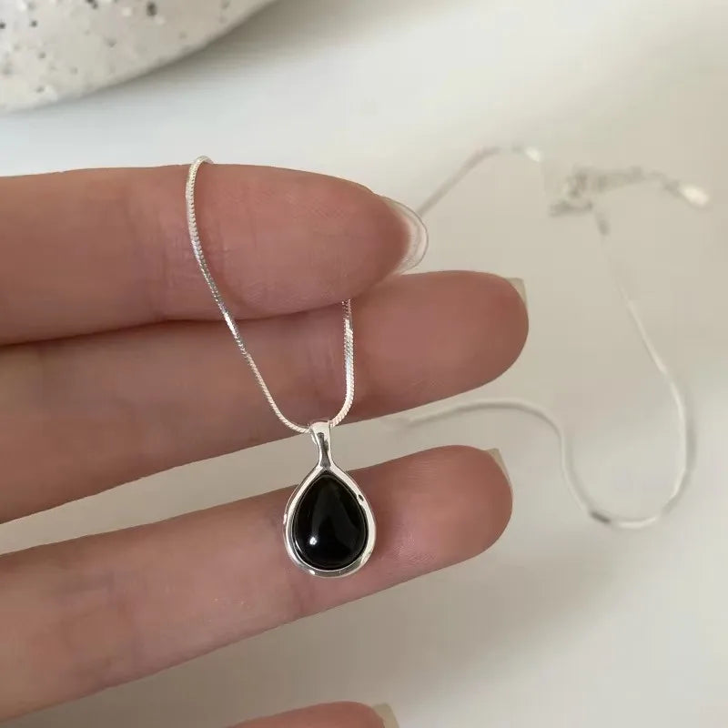 VENTFILLE 925 Sterling Silver Bead Geometry Necklace for Women Girl Korean Design Versatile Choker Jewelry - Visuel 9 | SAMAG