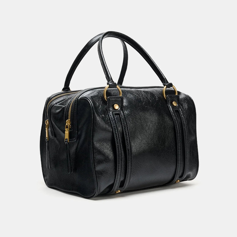 Lady's handbag - Boston bucket bag - single shoulder top handbag - designer crossbody bag - multi-pocket crossbody bag - designe