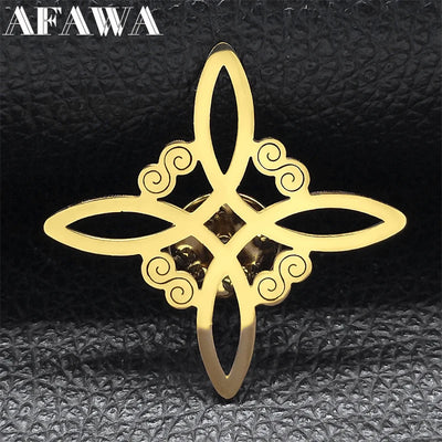 Aesthetic Celtic Knot Brooch Pin for Women Men Stainless | SAMAG