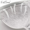 Fallsweet Seamless Front Closure Bra For Women Solid Wire-Free Push Up Bralette Full Coverage Fixed Cups Comfortable Underwear