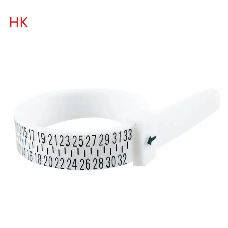 1pc Ring Sizer Measure Plastic UK US EU JP HK Size Loop Ring Size Measuring Tools Finger Gauge Ring Sizer Jewelry Sizing Tool