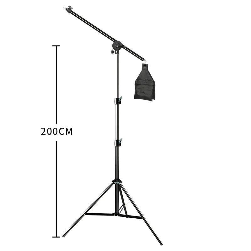 Photo Studio Kit Tripod Light Stand Cross Arm With Weight Bag Photo Studio Accessories Extension Rod 53 -133CM Backdrop Stand