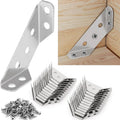 10/20pcs Stainless Steel Angle Bracket Universal Furniture Right Angle Fixed Bracket Cabinet Trapezoidal Layer Board Connector