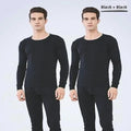 Thickened Fleece Warm Underwear Set for Men And Women Seamless Cotton Wool Shirt Large Size Winter Thermal Autumn Clothes
