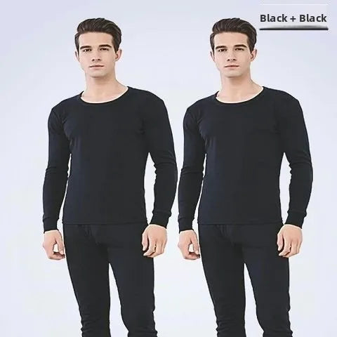 Thickened Fleece Warm Underwear Set for Men And Women Seamless Cotton Wool Shirt Large Size Winter Thermal Autumn Clothes
