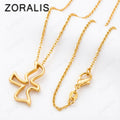 18K Gold Hollow Bird Pendant Necklace For Women necklaces Fashion Party Birthday Wedding Charm Jewelry Gifts